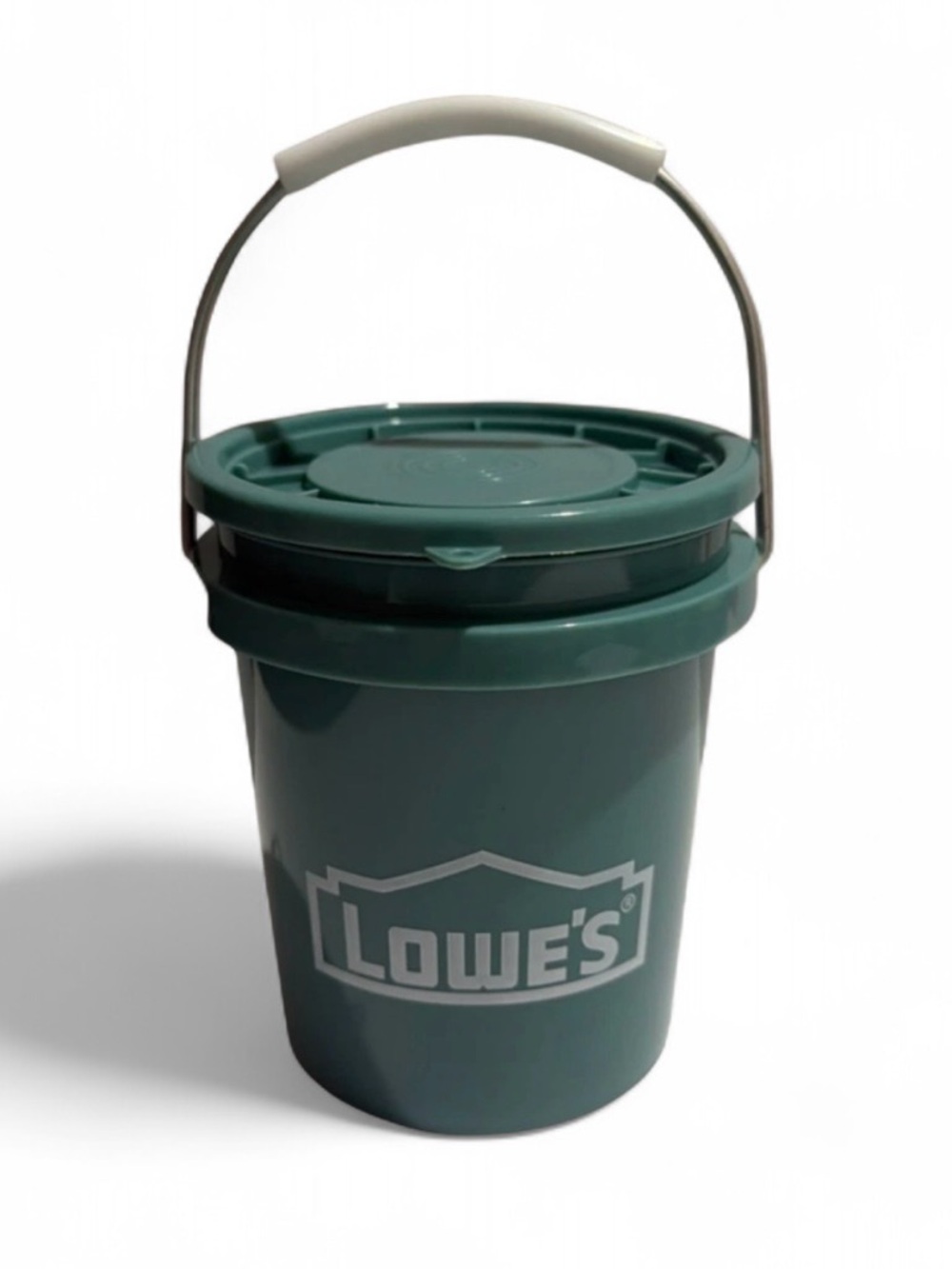 Lowe's Teal Plastic Mini Bucket with Lid and Handle